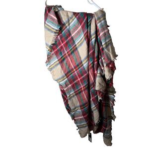 Sophie & Trey Blanket Scarf Red Plaid Ultra Soft Women's Multipurpose NWT